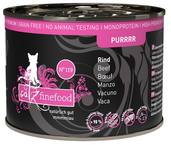 Catz Finefood Purrrr N.119 Wołowina puszka 200g karma dla kota