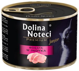 Dolina Noteci Premium Kot Junior Bogata w indyka puszka 185g karma dla kota
