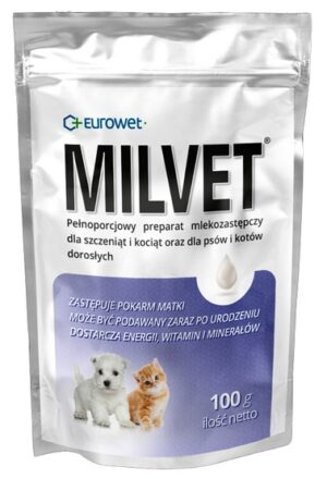 Milvet Preparat mlekozastępczy dla szczeniąt i kociąt 100g karma dla psa
