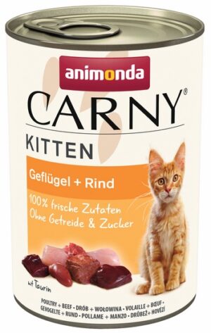 Animonda Carny Kitten Wołowina + Drób puszka 400g karma dla kota
