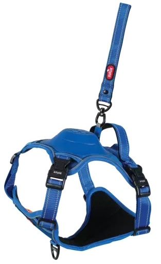 Zolux Szelki ze smyczą automatyczną Easyride L niebieskie - obrazek 3