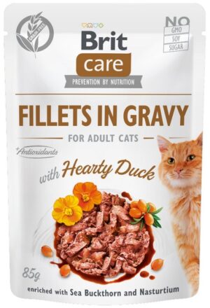 Brit Care Cat Fillets In Gravy Hearty Duck saszetka 85g karma dla kota