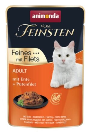 Animonda vom Feinsten Cat Adult Kaczka + filet z indyka saszetka 85g karma dla kota