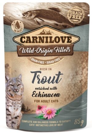Carnilove Cat Trout & Echinacea - pstrąg i Echinacea saszetka 85g karma dla kota
