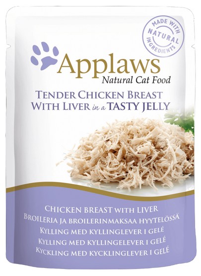 Applaws saszetka dla kota kurczak z wątróbką w galaretce 70g karma dla kota - obrazek 3