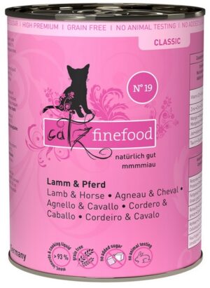 Catz Finefood Classic N.19 Jagnięcina i Konina puszka 400g karma dla kota