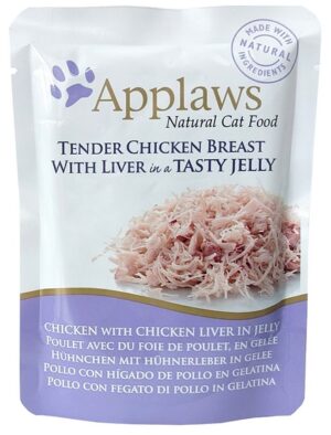 Applaws saszetka dla kota kurczak z wątróbką w galaretce 70g karma dla kota