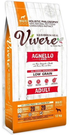 Vivere Dog Maxi Adult Lamb 12kg karma dla psa