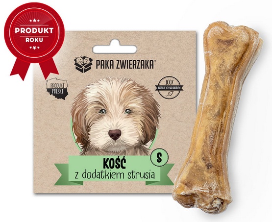 Paka Zwierzaka Kość z dodatkiem strusia S 10cm karma dla psa - obrazek 2