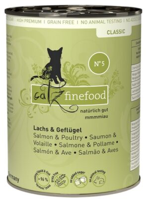Catz Finefood Classic N.05 Łosoś i drób puszka 400g karma dla kota