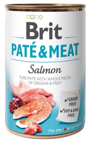 Brit Pate & Meat Dog Salmon puszka 400g karma dla psa
