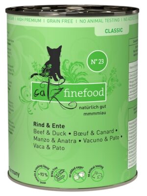 Catz Finefood Classic N.23 Wołowina i Kaczka puszka 400g karma dla kota