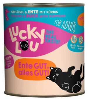 Lucky Lou Lifestage Adult Drób i kaczka puszka 800g karma dla kota