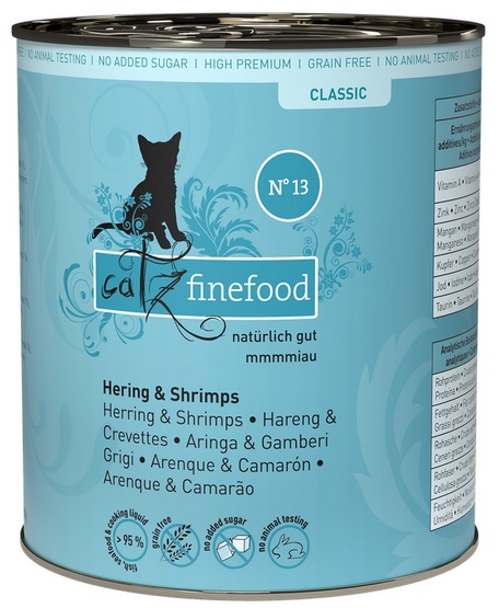 Catz Finefood Classic N.13 Śledź i Krewetki puszka 800g karma dla kota
