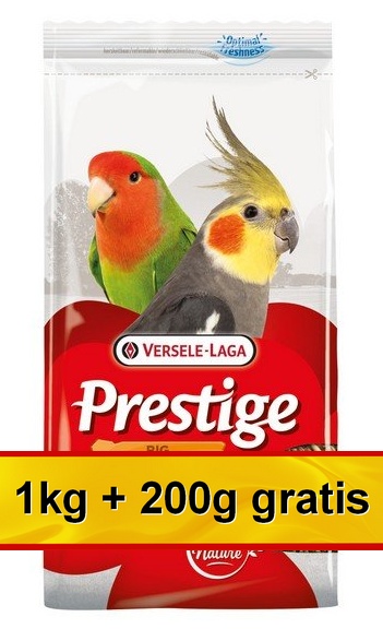 Versele-Laga Prestige Big Parakeets średnia papuga (nimfa, nierozłączka) 1,2kg (1+0,2kg gratis) - obrazek 2