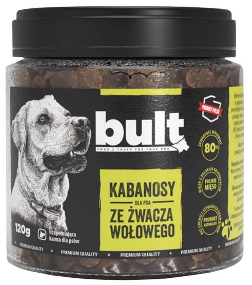 Bult Treserki Kabanosy ze żwacza wołowego słoik 120g karma dla psa