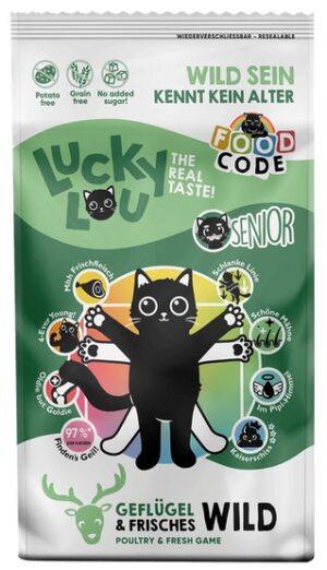 Lucky Lou Food Code Lifestage Senior Geflugel & Wild 340g karma dla kota