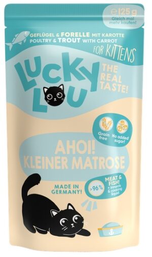 Lucky Lou Lifestage Kitten Drób i pstrąg saszetka 125g karma dla kota