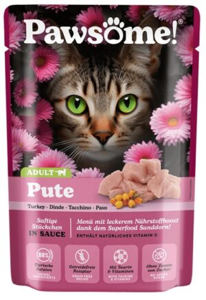 Pawsome Adult Pute - indyk saszetka 85g karma dla kota