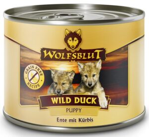 Wolfsblut Dog Wild Duck Puppy - kaczka i bataty puszka 200g