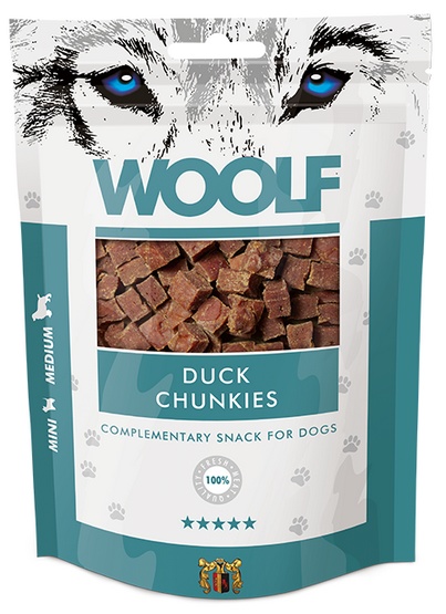 Woolf Soft Duck Chunkies 100g karma dla psa - obrazek 2