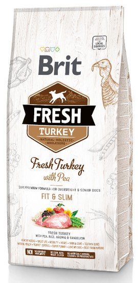 Brit Fresh Dog Adult Light Turkey & Pea 2,5kg karma dla psa