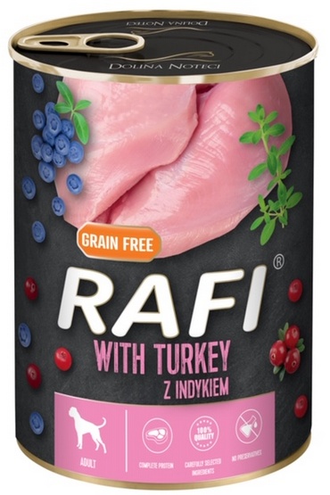 Rafi Pies Indyk puszka 400g karma dla psa