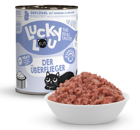 Lucky Lou Lifestage Sterilized Drób puszka 400g karma dla kota - obrazek 3