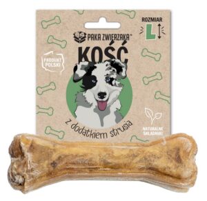 Paka Zwierzaka Kość z dodatkiem strusia L 13,5cm karma dla psa