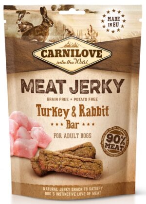 Carnilove Dog Jerky Turkey & Rabbit Bar - indyk i królik 100g karma dla psa