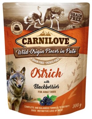 Carnilove Dog Ostrich & Blackberries - struś i jeżyny saszetka 300g karma dla psa
