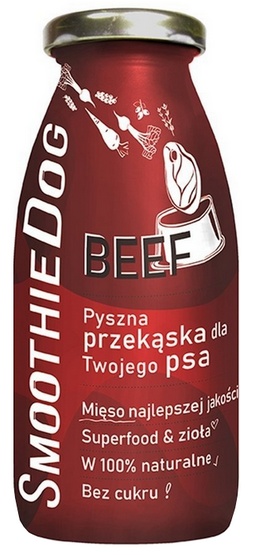 SmoothieDog Płynna przekąska - wołowina 250ml karma dla psa