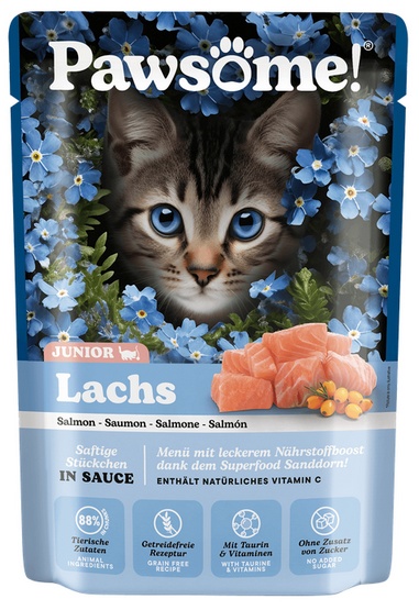 Pawsome Junior Lachs - łosoś saszetka 85g karma dla kota