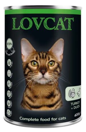 Lovcat Best Turkey & Duck puszka 400g karma dla kota