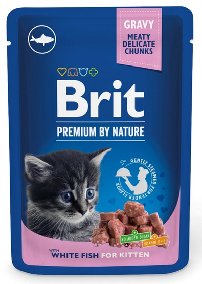 Brit Premium By Nature Cat Kitten White Fish sos saszetka 100g karma dla kota