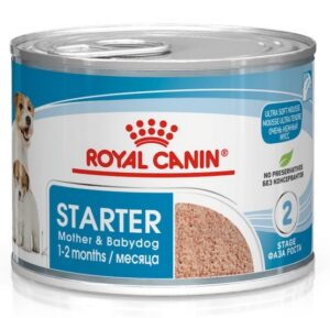 Royal Canin Starter Mother&Babydog karma mokra - mus, dla suk w czasie ciąży, laktacji oraz szczeniąt puszka 195g karma dla psa