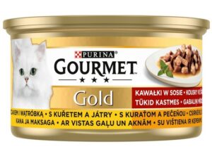 Gourmet Gold Kurczak i wątróbka w sosie 85g karma dla kota