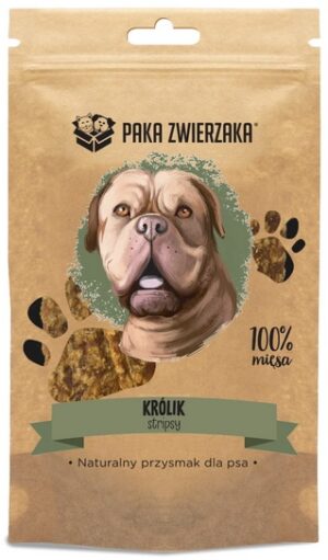 Paka Zwierzaka Stripsy Królik 100% 70g karma dla psa