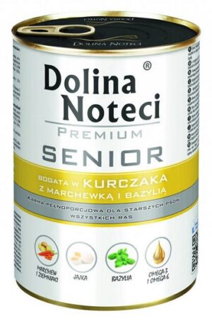 Dolina Noteci Premium Pies Senior Kurczak puszka 400g karma dla psa