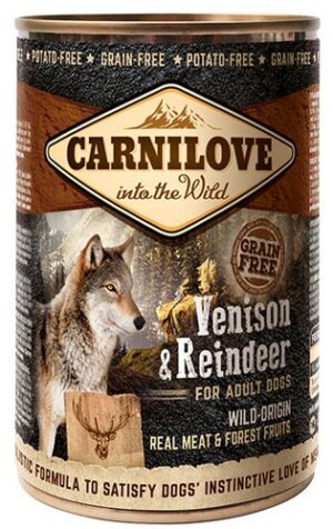 Carnilove Dog Wild Meat Venison & Reindeer Adult - dzik i renifer puszka 400g karma dla psa