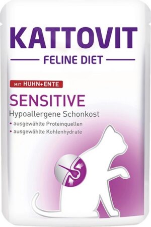 Kattovit Feline Diet Sensitive kurczak i kaczka saszetka 85g karma dla kota