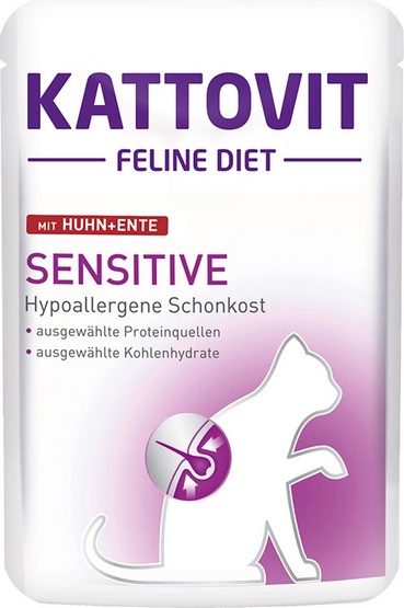 Kattovit Feline Diet Sensitive kurczak i kaczka saszetka 85g karma dla kota