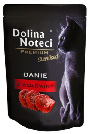 Dolina Noteci Premium Kot Sterilised Danie z wołowiny saszetka 85g karma dla kota