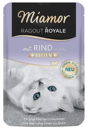 Miamor Ragout Royale Kitten z Wołowiną w galaretce saszetka 100g karma dla kota
