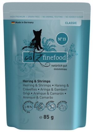 Catz Finefood Classic N.13 Śledź i Krewetki saszetka 85g karma dla kota