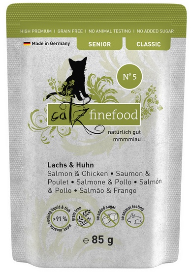 Catz Finefood Classic Senior N.05 Łosoś i kurczak saszetka 85g karma dla kota