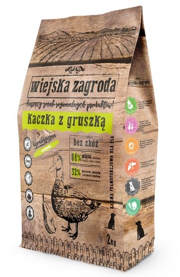 Wiejska Zagroda Kaczka z gruszką 2kg karma dla psa - obrazek 2