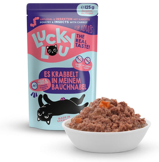 Lucky Lou Lifestage Adult Drób i owady saszetka 125g karma dla kota