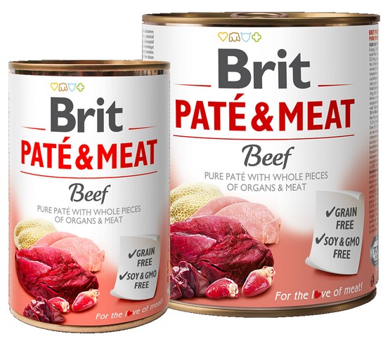 Brit Pate & Meat Dog Beef puszka 800g karma dla psa
