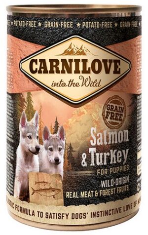 Carnilove Dog Wild Meat Salmon & Turkey Puppy - łosoś i indyk puszka 400g karma dla psa